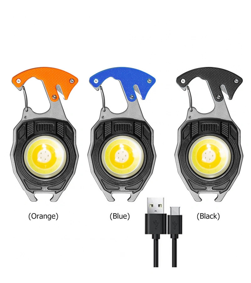 Ultra Güçlü Led Karabina Combat 12 Mod Kamp Fener Çakmak Düdük Bıçak Type-C 3 Renk