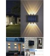 Modern Solar 6ledli Çift Taraflı Aplik Güneş Enerjili Aydınlatma Duvar Lambası