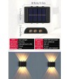 Modern Solar 6ledli Çift Taraflı Aplik Güneş Enerjili Aydınlatma Duvar Lambası