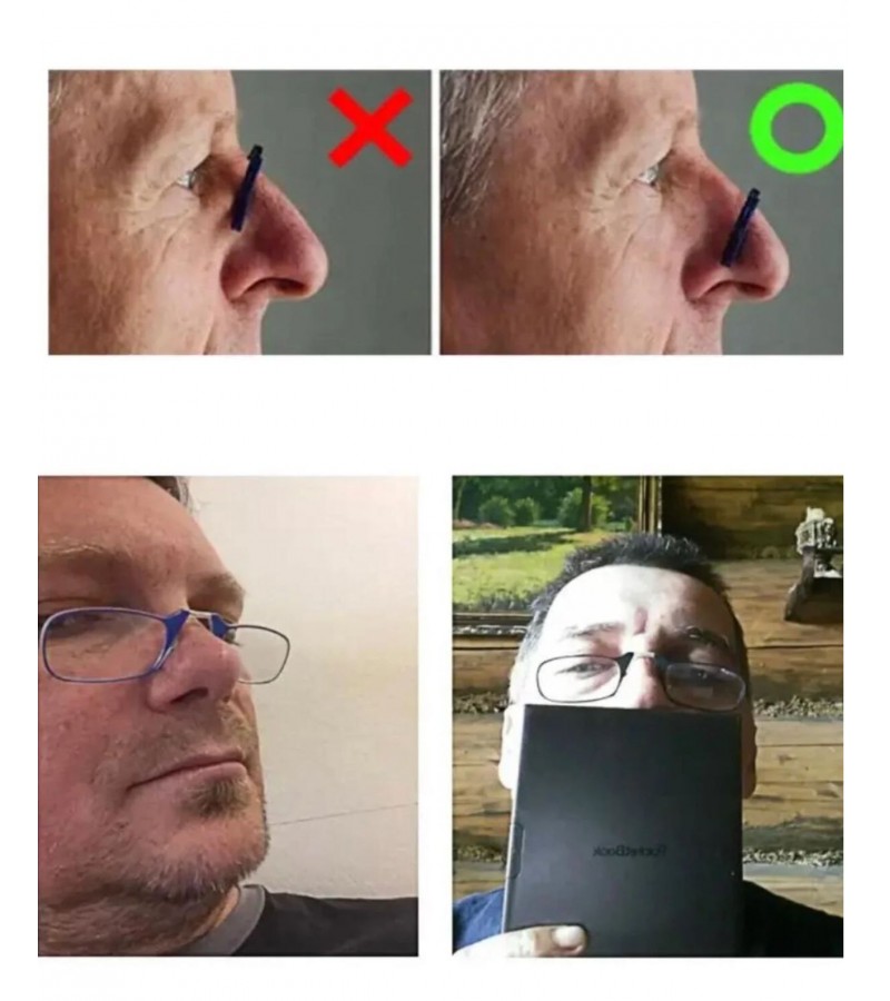 Nikula Burun Üstü Mini Sapsız 2.5x Gözlük Büyüteç - Mavi