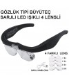 Nikula- Şarjlı gözlük Büyüteç  4 Farklı Lens -11537dc