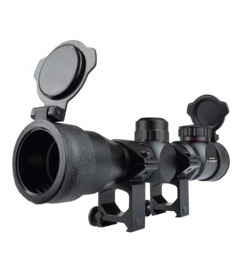 2-6x28 Spike Zoomlu Av Tüfeği Dürbünü Tüfek Hedef çizgili,çıft Işıklı