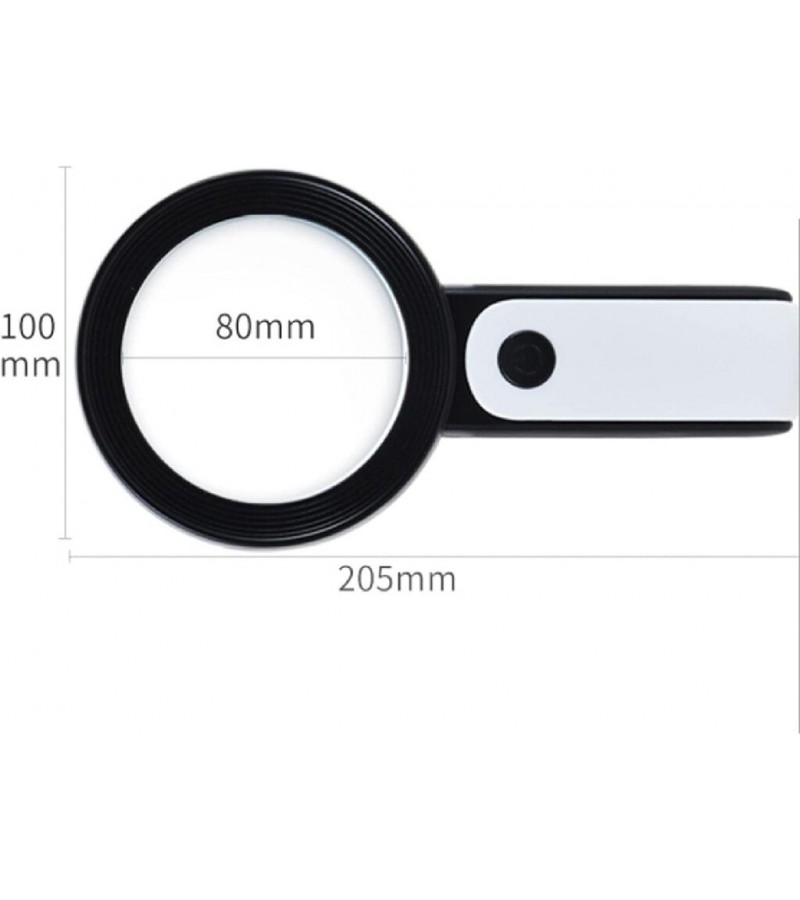 Nikula-30X -12Işıklı Büyüteç Taşınabilir Çıft Katmanlı Optik Cam Okuma Büyüteç 2290-18