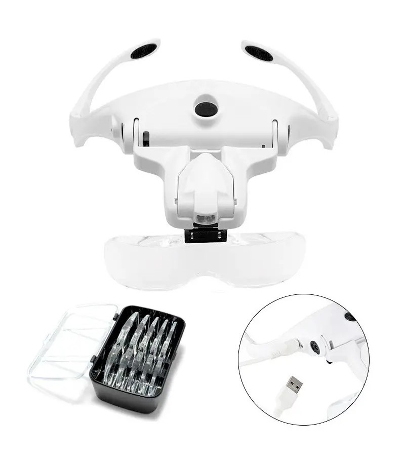 Nikula-Şarjlı gözlük büyüteç çalışma büyüteci 5 lensli 9892b2c