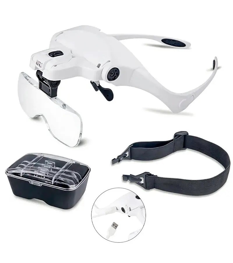 Nikula-Şarjlı gözlük büyüteç çalışma büyüteci 5 lensli 9892b2c