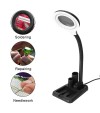 Nikula-Esnek 5X /10x,40 LED ışıklı büyüteç ,lamba  büyüteç okuma, çalışma lehim masa lambası A808