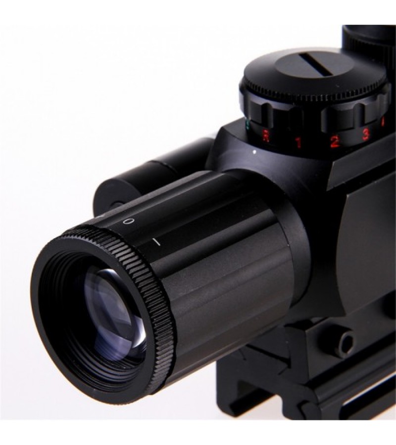 Nikula 4x30 Tüfek Dürbünü çift Işıklı Lazerli M7 Nikula 4x30 Tüfek Dürbünü çift Işıklı Lazerli M7