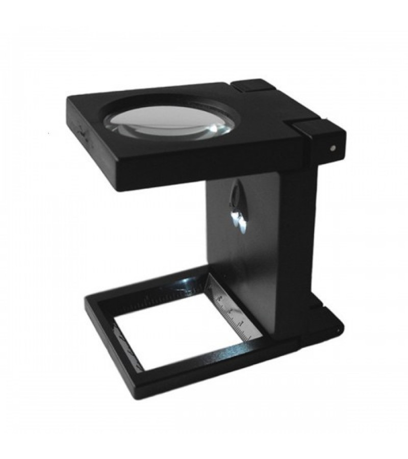 Nikula-Katlanır Plastık,led ışıklı Test Cıhazı Büyüteç 2.5x90mm