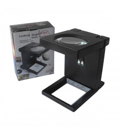 Nikula-Katlanır Plastık,led ışıklı Test Cıhazı Büyüteç 2.5x90mm