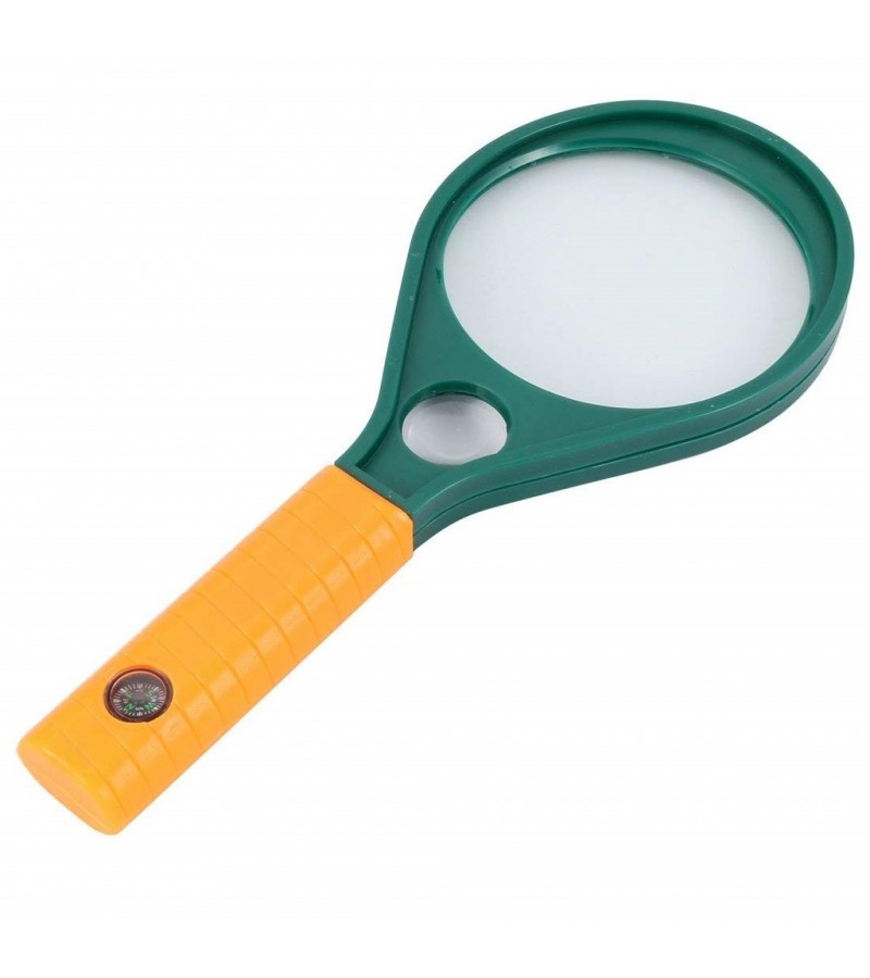 Nikula- Optik Cam El Büyüteç 65MM 6x 4x Pusulalı Çocuklar ve Yetişkinler MG89075
