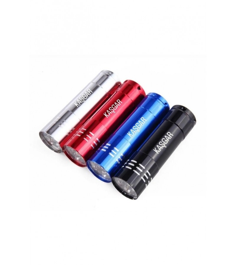Süper Parlak 9 Ledli Metal Mini El Feneri