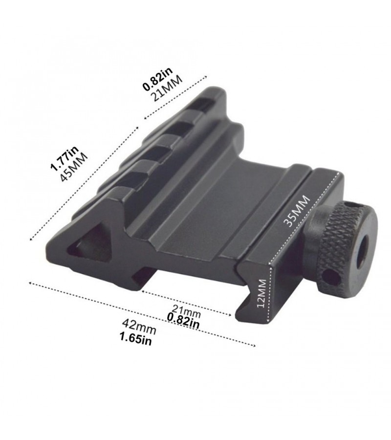 Taktik 45 derece açı ofset yan adaptörü RTS 20mm Picatinny ray Taktik 45 derece açı ofset yan adaptörü RTS 20mm Picatinny ray