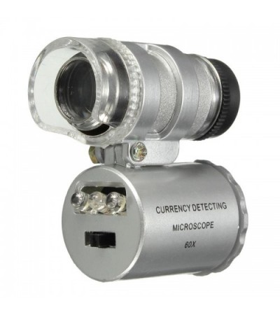 Nikula-Iphone5 Için Uyumlu Kapaklı Lens Mikroskop Taşınabilir Mini Cep Boyutu Led Mikroskop No.9882-ip5ii