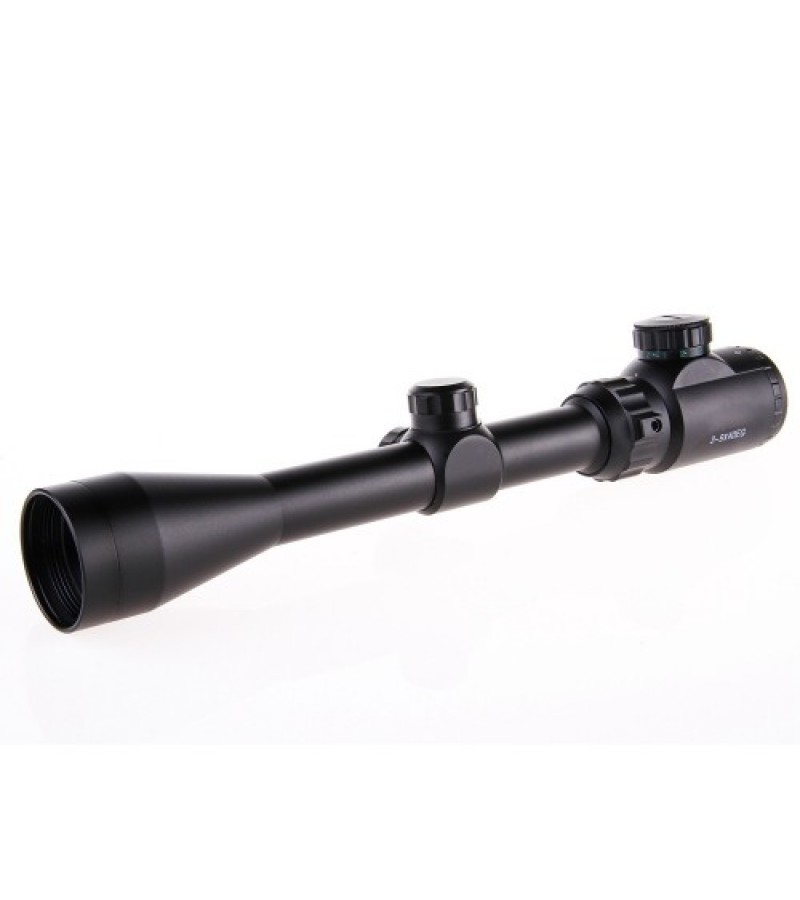 Spike 3-9x40 Zoomlu Çıft Işıklı Av Tüfeği Dürbünü Silah Montaj Kelepçeli