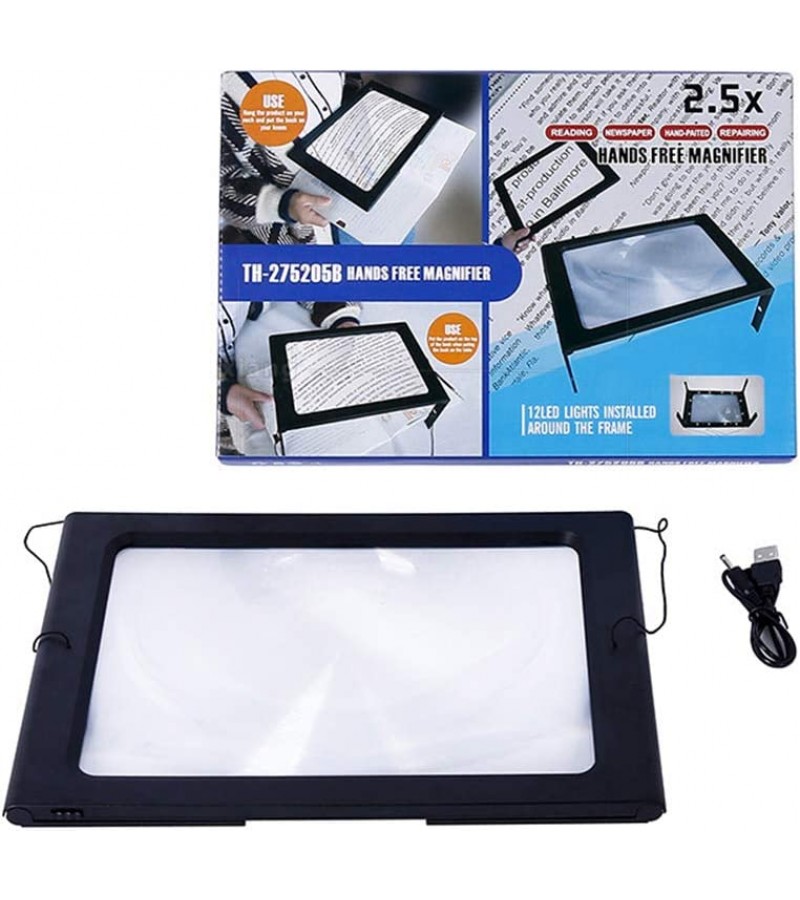 Nikula-Yaşlılar için  A4 boyutu masa tipi ışıklı okuma büyüteç th-275205b