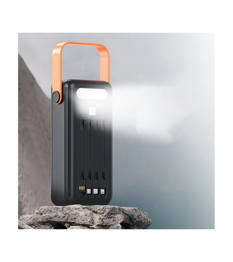 Acl 50000 Mah Powerbank Göstergeli Powerbank Solar Fenerli Güneş Enerjili Type C - Lightning - Micro USB - USB Kablolu
