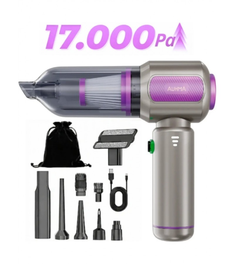 Auhma Ahv-19 Kablosuz Araç Süpürgesi ve Toz Üfleme Makinesi - 17.000 Pa Vakum Gücü - 6000MAH Batarya
