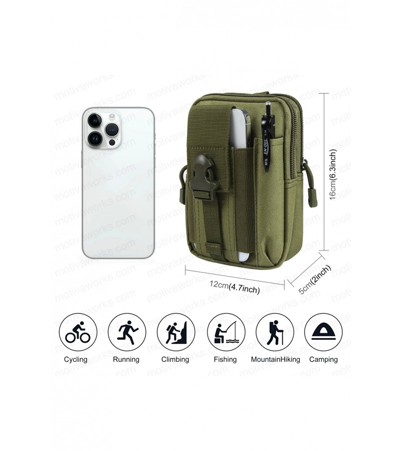 Taktik Modüler Mini Haki Yeşil Göğüs Bel Telefon Molle Çantası Spor Bisiklet Motosiklet Scooter