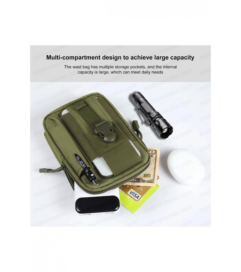 Taktik Modüler Mini Haki Yeşil Göğüs Bel Telefon Molle Çantası Spor Bisiklet Motosiklet Scooter