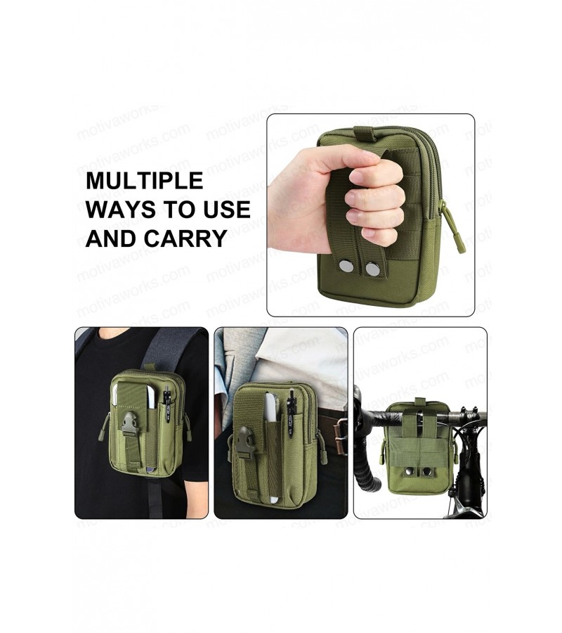 Taktik Modüler Mini Haki Yeşil Göğüs Bel Telefon Molle Çantası Spor Bisiklet Motosiklet Scooter