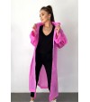 Kadın Erkek Yağmurluk Kapüşonlu Çıtçıtlı Eva Pembe Yağmurluk