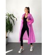 Kadın Erkek Yağmurluk Kapüşonlu Çıtçıtlı Eva Pembe Yağmurluk