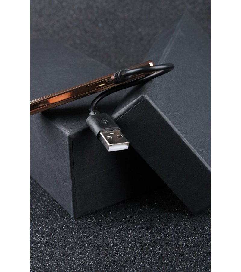 Siyah Şarjlı Alevsiz Kızaklı Usb Çakmak