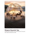 3-4 Kişilik Panoramik Şeffaf Kamp Çadırı 350*350*205CM
