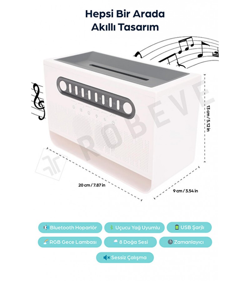 Alev Efektli Aroma Difüzörü Hava Nemlendirici Beyaz Gürültü Bluetooth Hoparlör Buhar Makinesi Alev Efektli Aroma Difüzörü Hava Nemlendirici Beyaz Gürültü Bluetooth Hoparlör Buhar Makinesi