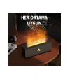 Şömine Aroma Difüzör ve Hava Nemlendirici – RGB Alev Efektli Ultrasonik Buhar Makinesi, Aromaterapi