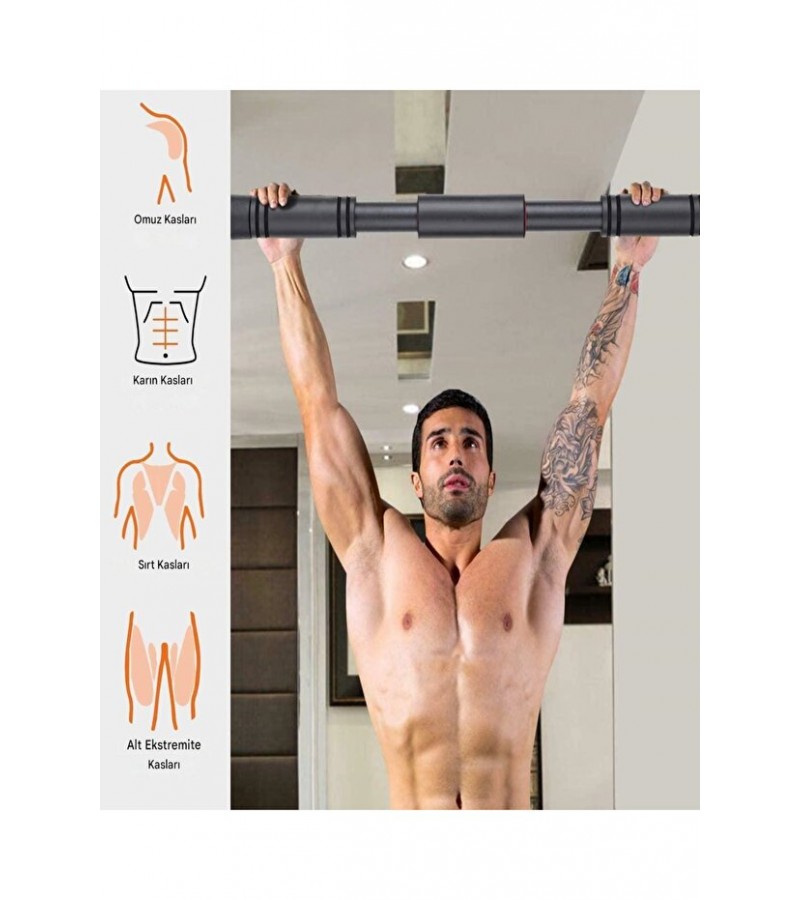 Yeni Nesil 92-120CM Koridor Kapı Barfiksi Barfix Aleti Çubuğu Çekme Barı Demiri Bar BARFİX