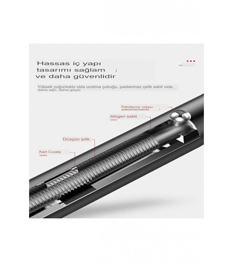 Yeni Nesil 92-120CM Koridor Kapı Barfiksi Barfix Aleti Çubuğu Çekme Barı Demiri Bar BARFİX