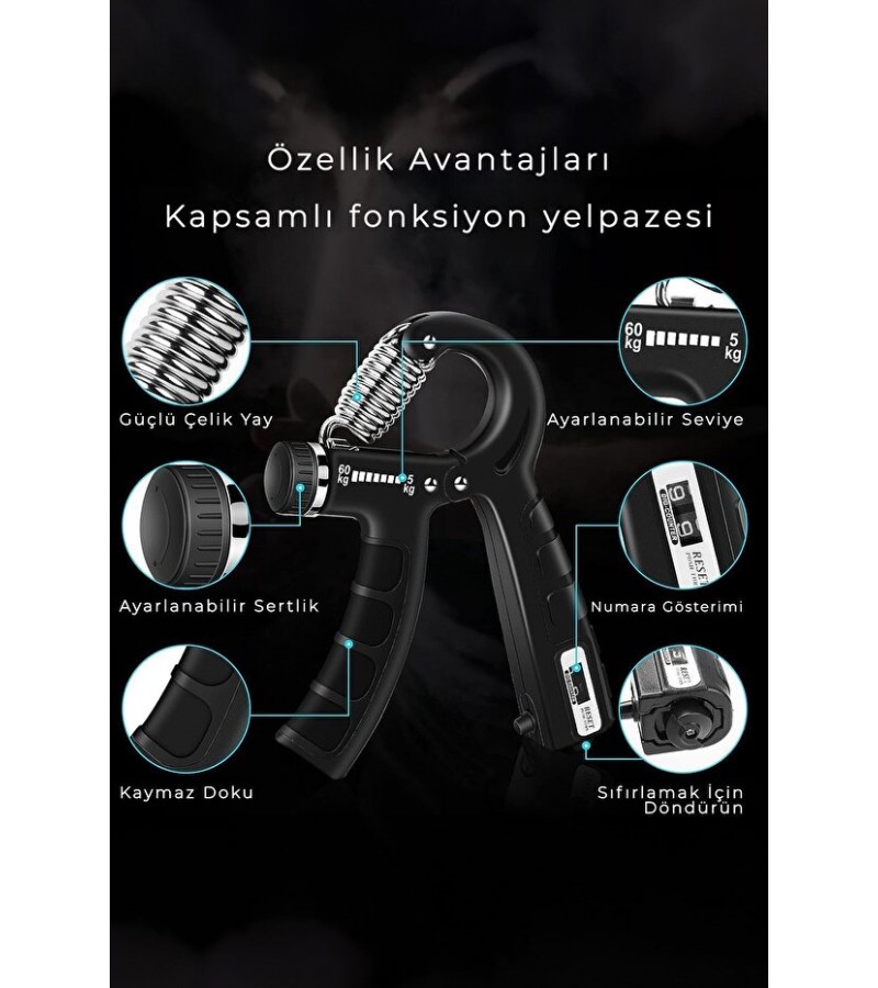 Kas Yapma Çalıştırma Spor Egzersiz Aleti El Yayı Egzersiz Bilek Ön Kol Güçlendirme Aleti