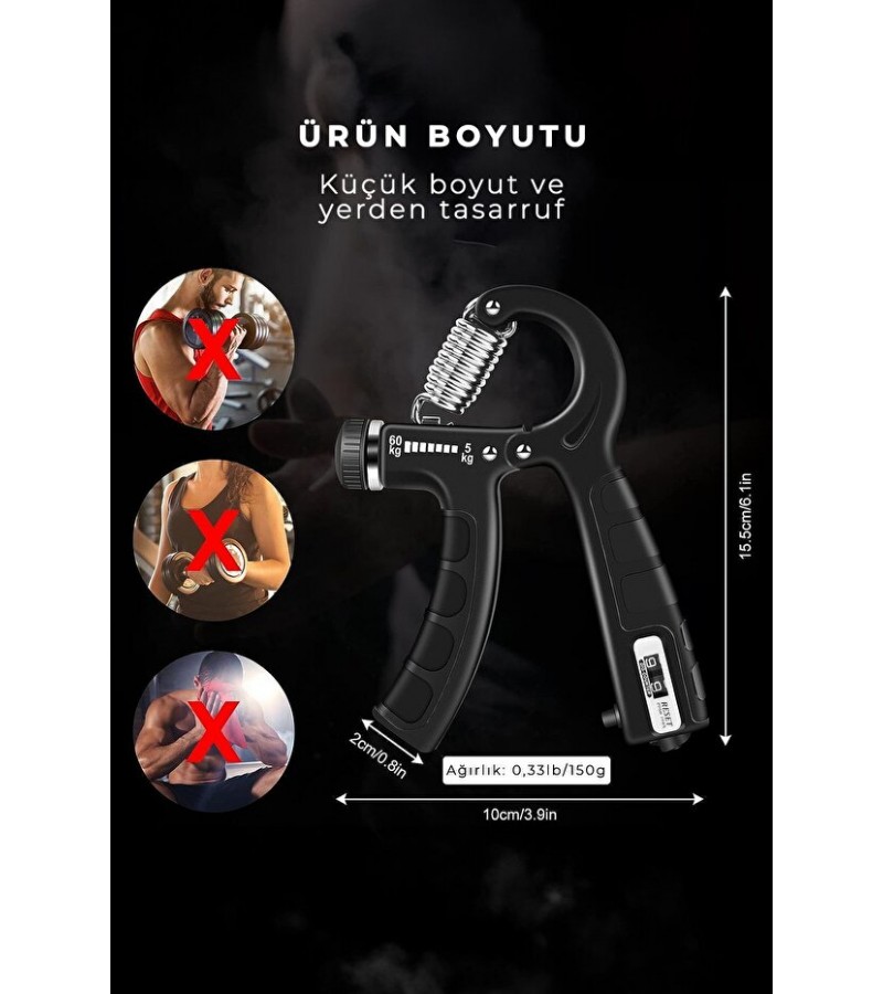Kas Yapma Çalıştırma Spor Egzersiz Aleti El Yayı Egzersiz Bilek Ön Kol Güçlendirme Aleti