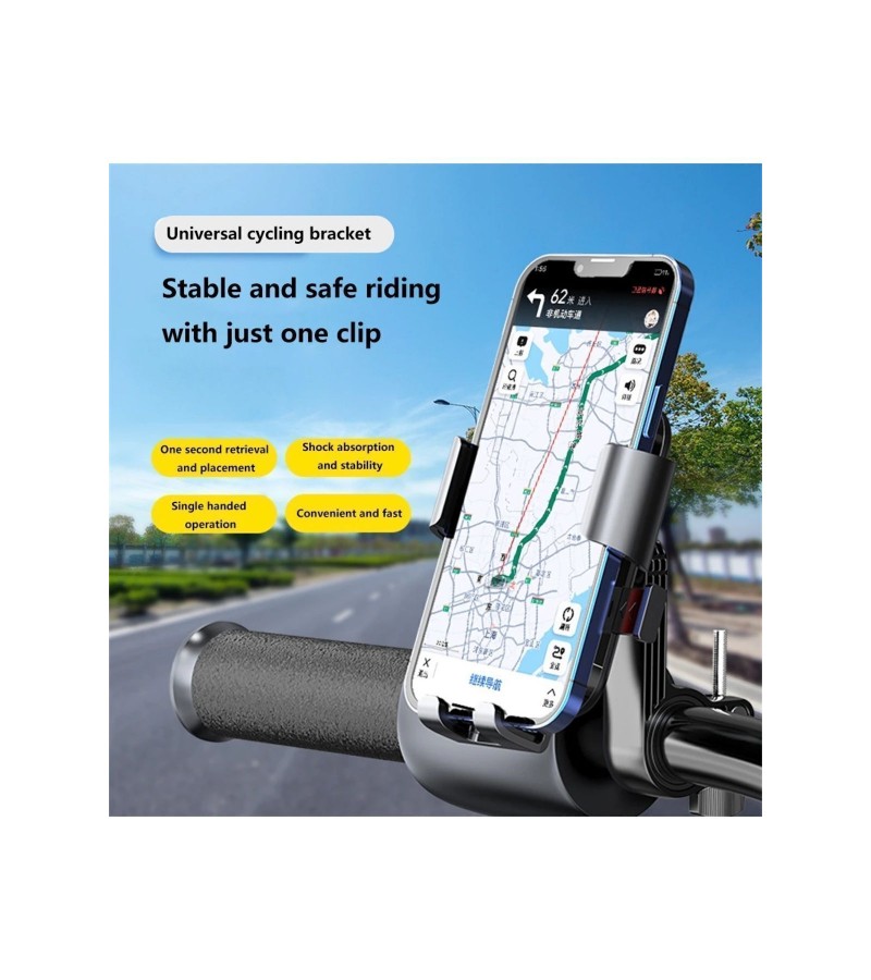 Motosiklet Telefon Tutucu Otomatik Kilitlemeli Gidon Bağlantı Özellikli ,bisiklet Telefon Tutucu