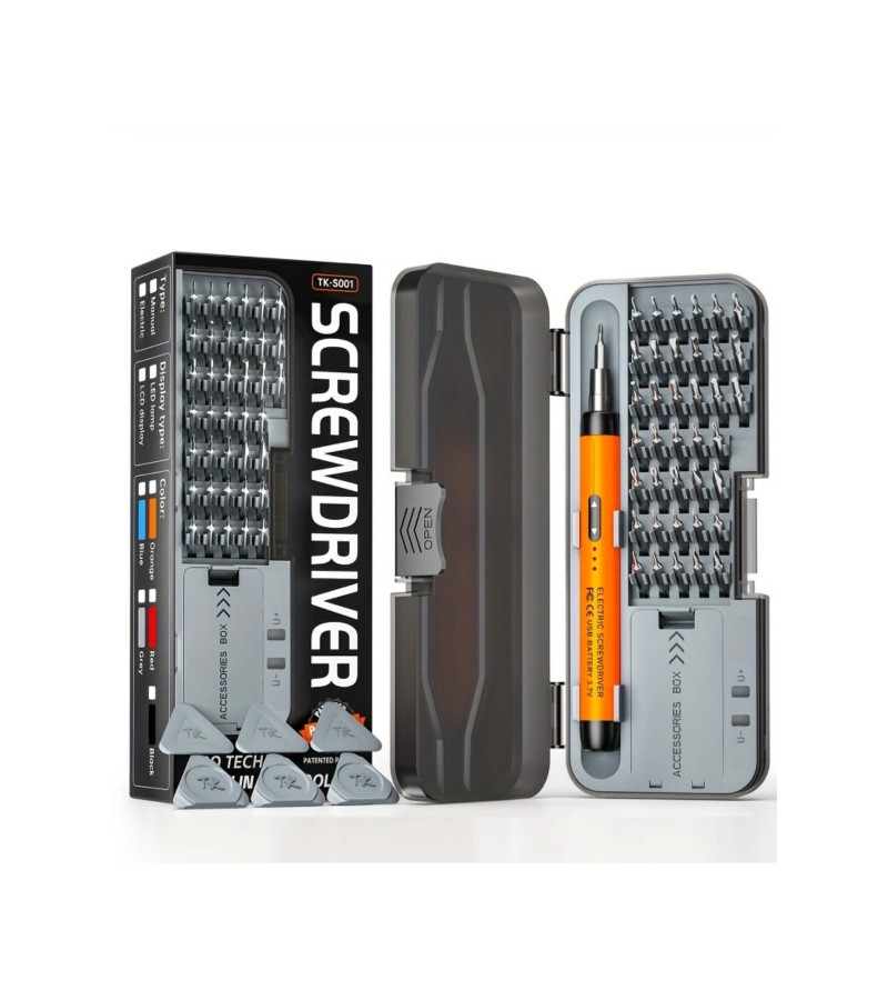 Leerfei TK-S001 Pro Tech 38 Parça Hassas Şarjlı Tornavida Seti