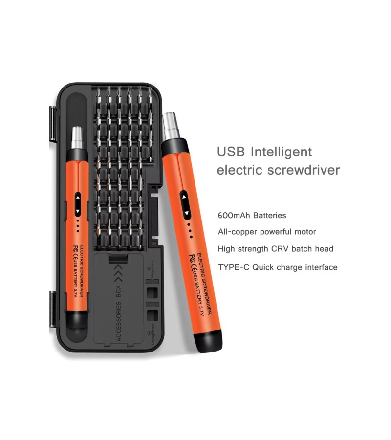 Leerfei TK-S001 Pro Tech 38 Parça Hassas Şarjlı Tornavida Seti