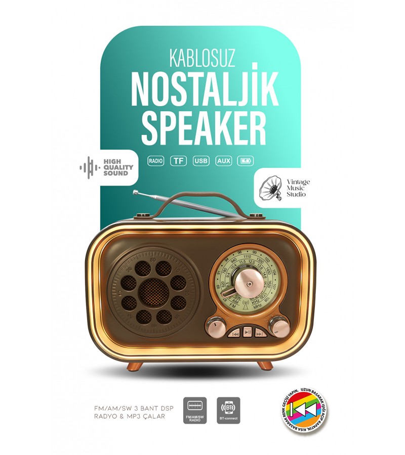 Renkli Aydınlatmalı Taşınabilir Nostaljik Bluetooth Hoparlör| USB TF AUX FM/AM/SW Radyo Renkli Aydınlatmalı Taşınabilir Nostaljik Bluetooth Hoparlör| USB TF AUX FM/AM/SW Radyo