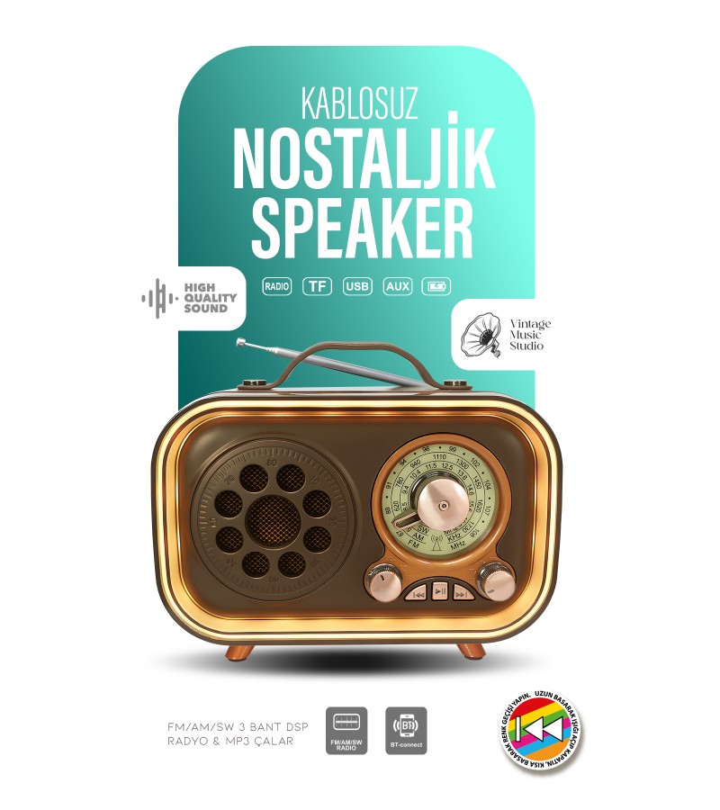 Renkli Aydınlatmalı Taşınabilir Nostaljik Bluetooth Hoparlör| USB TF AUX FM/AM/SW Radyo Renkli Aydınlatmalı Taşınabilir Nostaljik Bluetooth Hoparlör| USB TF AUX FM/AM/SW Radyo