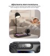 4-in-1 Kablosuz Şarj Standı – iPhone & Android Uyumlu, Siyah Masa Lambası ve Bluetooth Hoparlörlü 4-in-1 Kablosuz Şarj Standı – iPhone & Android Uyumlu, Siyah Masa Lambası ve Bluetooth Hoparlörlü