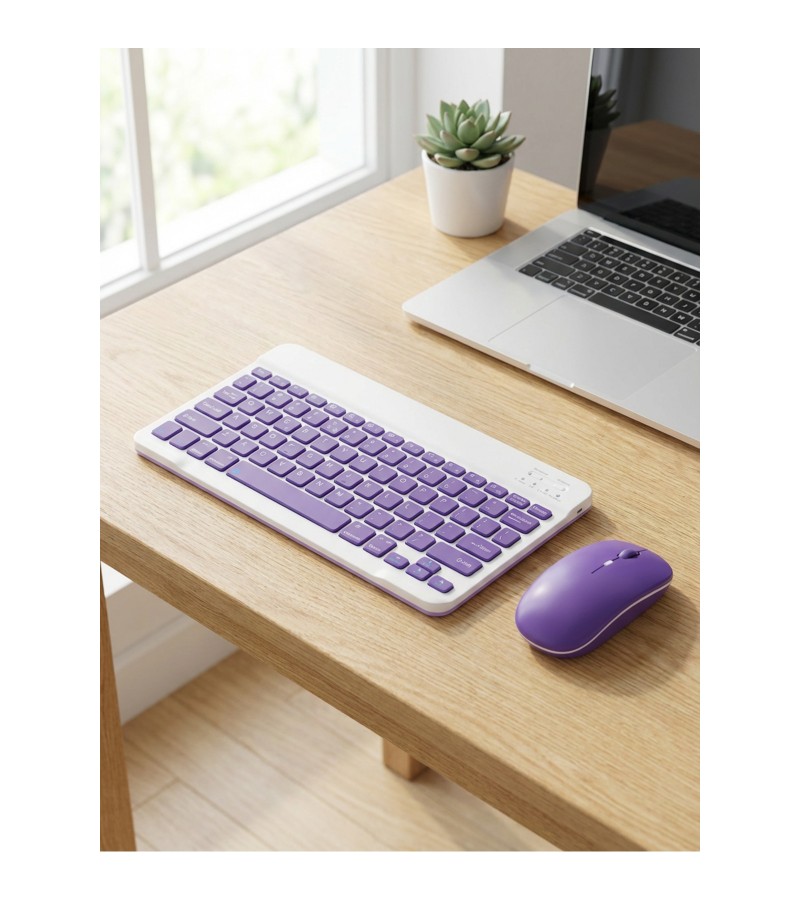 Tablet Ve Bilgisayar İçin Kablosuz Bluetooth Klavye Ve Dongle’lı Mouse Seti