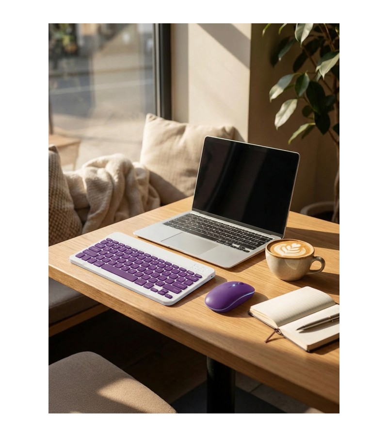 Tablet Ve Bilgisayar İçin Kablosuz Bluetooth Klavye Ve Dongle’lı Mouse Seti