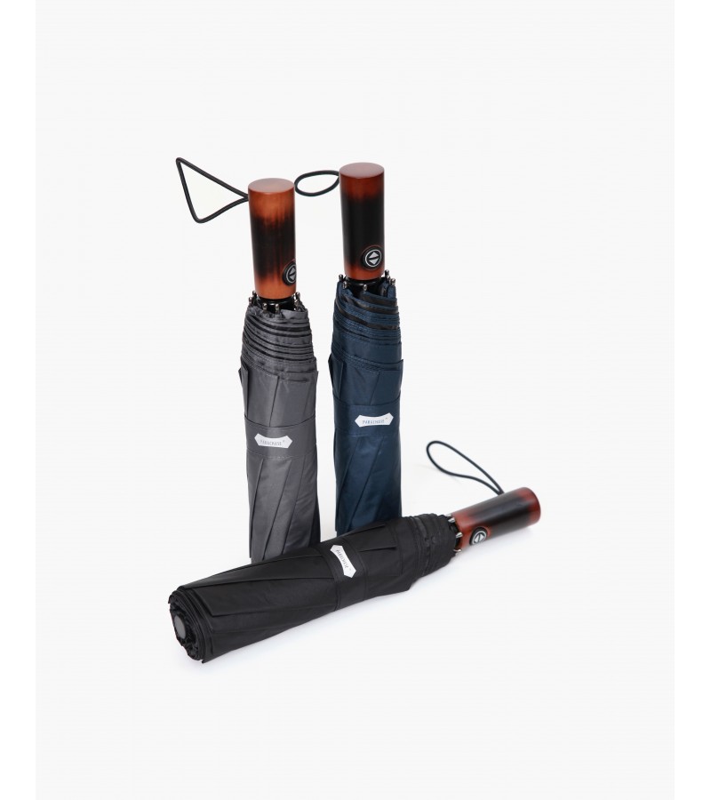 Parachase 3282 Ahşap Saplı Büyük Boy Otomatik 3 Katlamalı Karartmalı Güneş/Yağmur Şemsiyesi