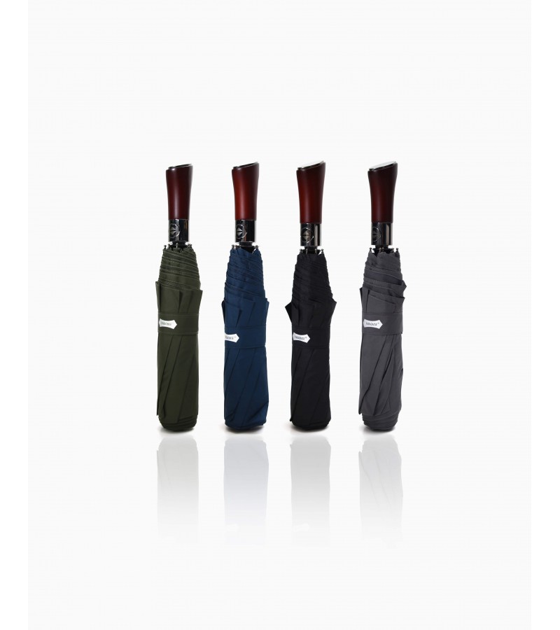Parachase 3262 Premium Ahşap Saplı Büyük Boy Otomatik 3 Katlamalı Şemsiye
