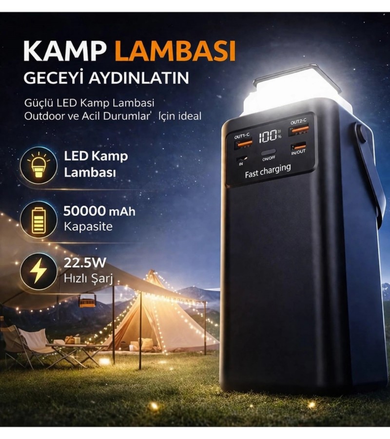 Acl Pw-113 50.000 mAh Dijital Göstergeli Powerbank 22.5W Hızlı Şarj Destekli Batarya