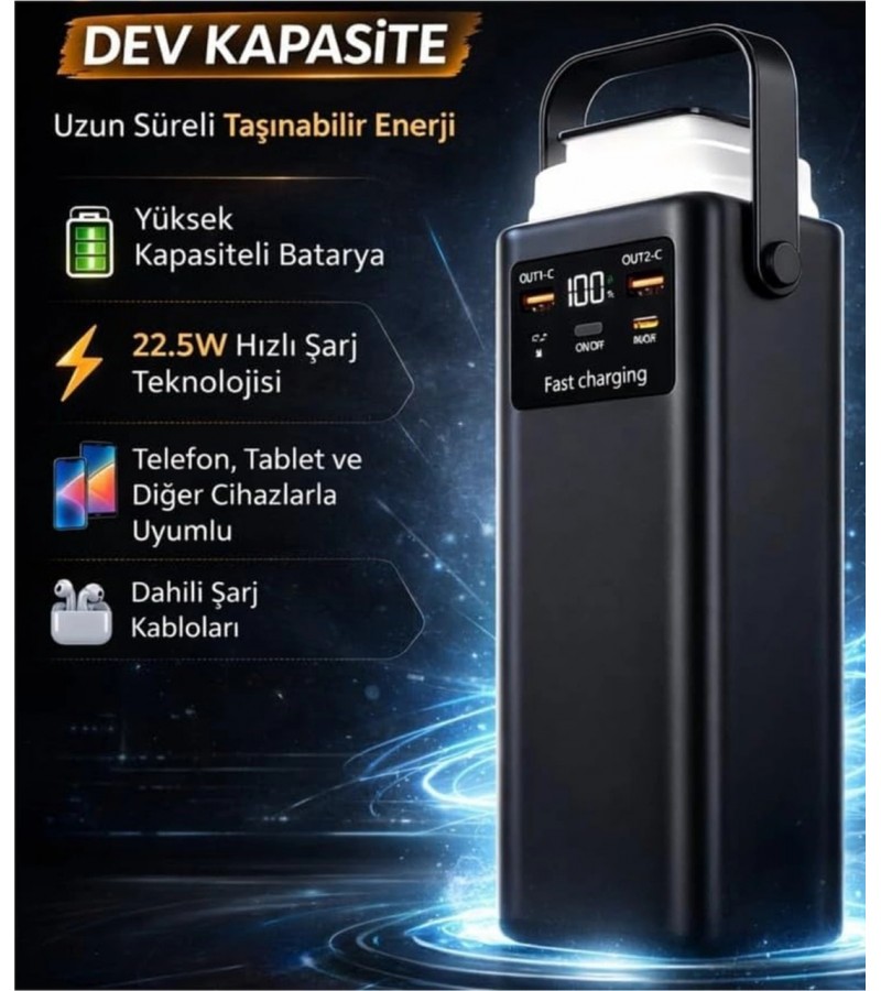 Acl Pw-113 50.000 mAh Dijital Göstergeli Powerbank 22.5W Hızlı Şarj Destekli Batarya