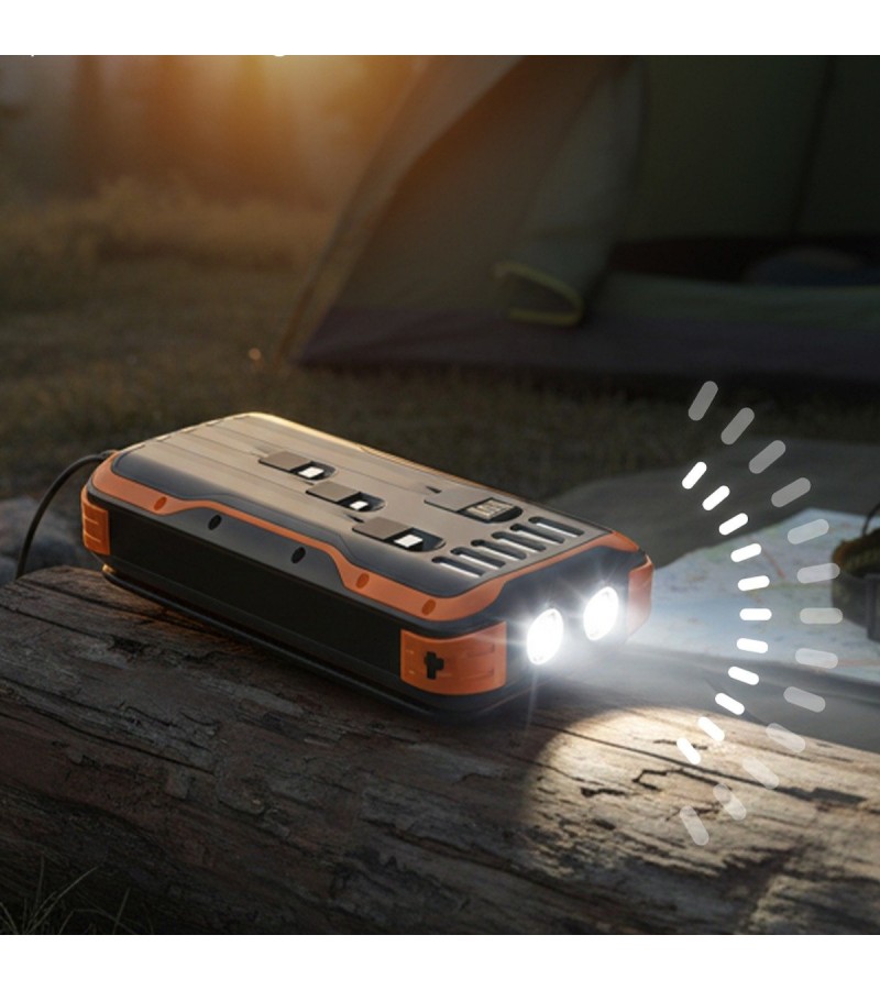 4 Panelli Güneş Enerjili 20000mAh Powerbank – Dahili 4 Kablo, LED El Feneri ve SOS Işığı, 20W Hızlı Şarj Destekli, Suya ve Darbelere Dayanıklı