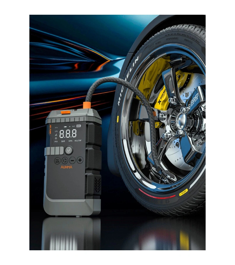 A7711 Jump Starter / Akü Takviye Cihazı | 12.000 mah 4'ü 1 Arada Powerbank, Hava Kompresörü, LCD Ekran, 1