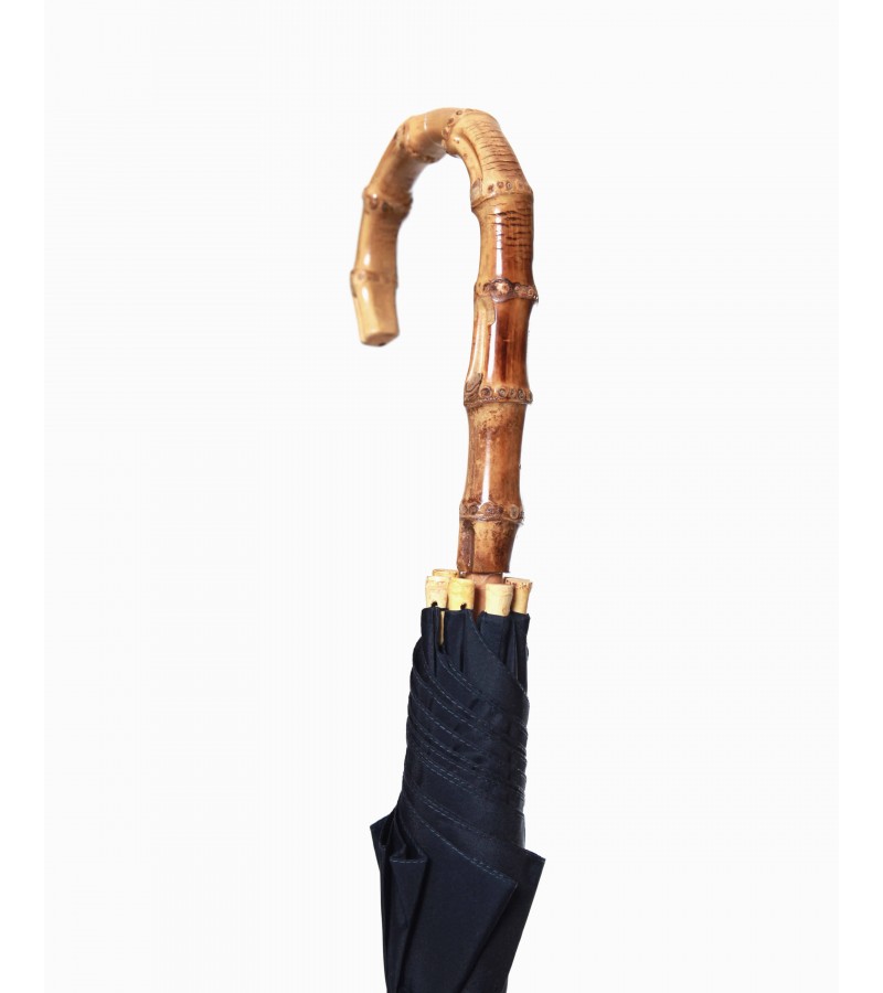 Parachase 7160 Klasik Bambu Saplı Manuel Uzun Şemsiye (Baston Şemsiye)