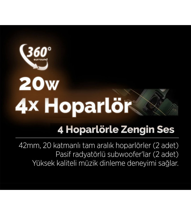 Now Go Nowgo F1 20w Bluetoooth Hoparlör Taşınabilir Powerbank Kamp Feneri Yeşil Now Go Nowgo F1 20w Bluetoooth Hoparlör Taşınabilir Powerbank Kamp Feneri Yeşil